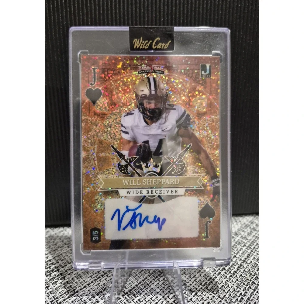 2024 Wild Card 5 Card Draw Will Sheppard #SD-WSA Joker Sparkle Auto /5 (RC) (AU) - Picture 3 of 8
